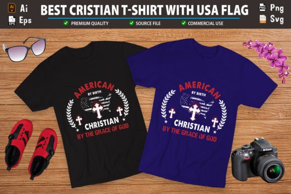 American by Birth Shirt T-Shirt Designs