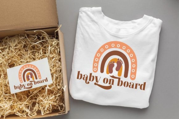 Baby on Board Groovy Svg Design for T-Shirt Designs