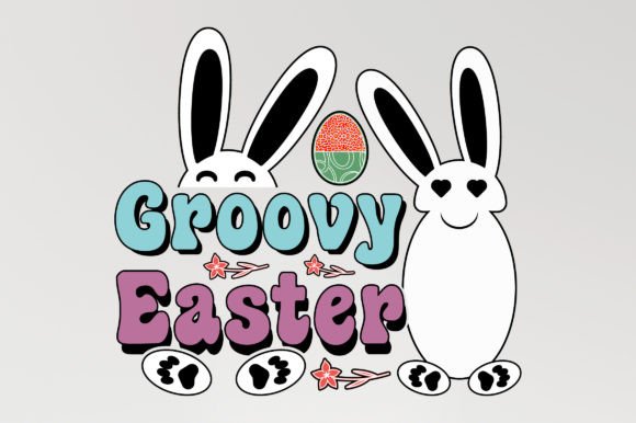 Groovy Easter SVG Sublimation Graphic