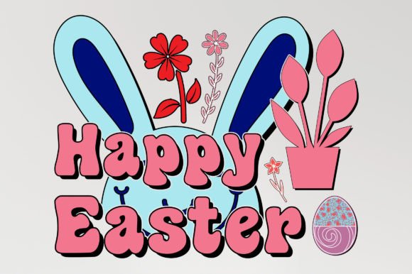 Happy Easter Day SVG Sublimation Graphic for T-Shirt Designs