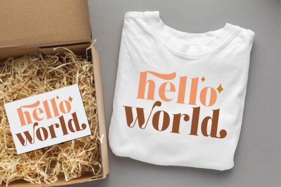 Hello World Baby Groovy Svg Design