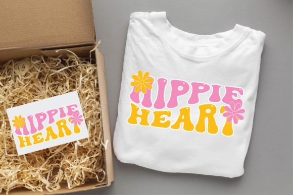Hippie Heart Valentine Groovy Svg Design for T-Shirt Designs