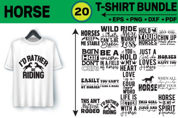 Horse T-shirt Design Bundle