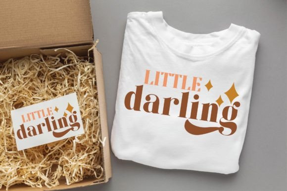 Little Darling Groovy Svg Design for T-Shirt Designs