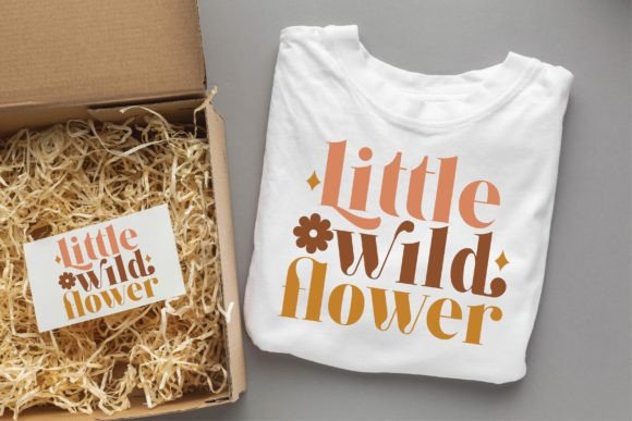 Little Wild Flower Groovy Svg Design for T-Shirt Designs
