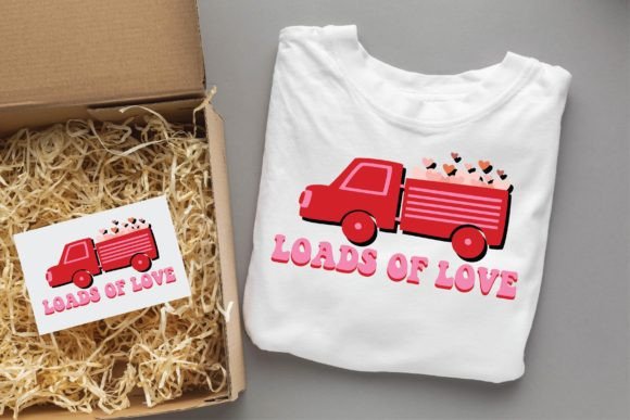 Loads of Love Valentine Groovy Svg T-Shirt Designs