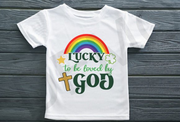 Lucky to Be Loved by God Svg Png, Lucky T-Shirt Designs