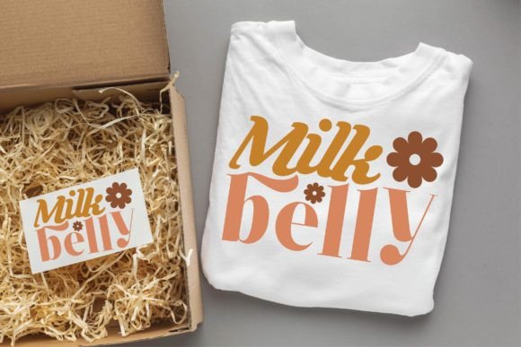 Milk Belly Groovy Svg Design for T-Shirt Designs