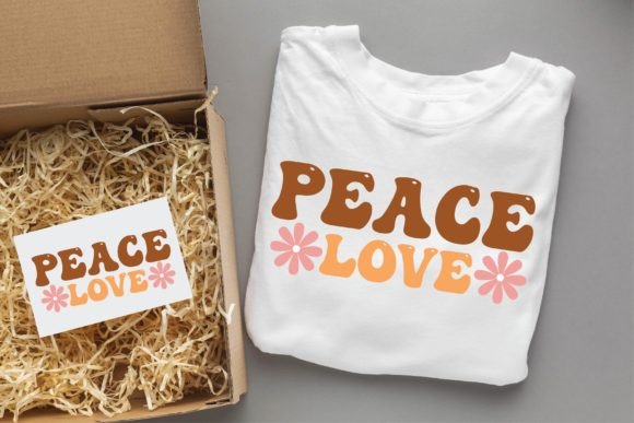 Peace Love Valentine Groovy Svg Design for T-Shirt Designs
