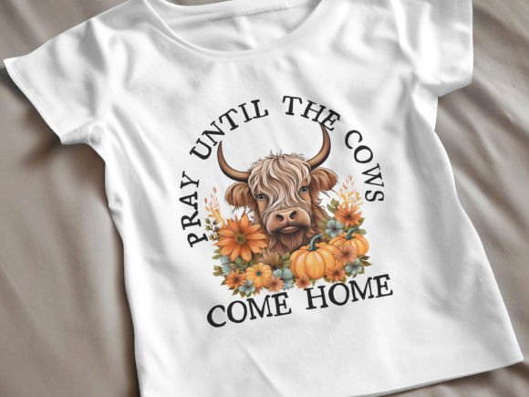 Pray Until the Cows Come Home Sublimatio T-Shirt Designs