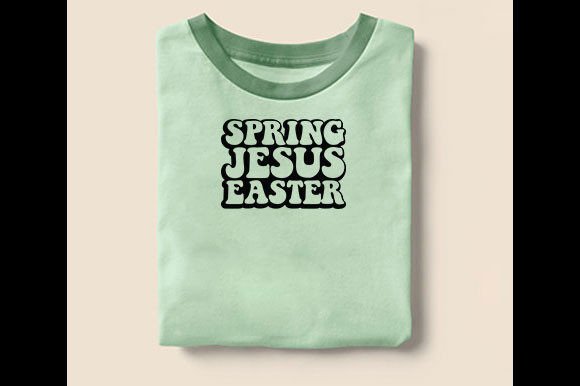 Retro Easter T-shirt Design, Spring Jesu