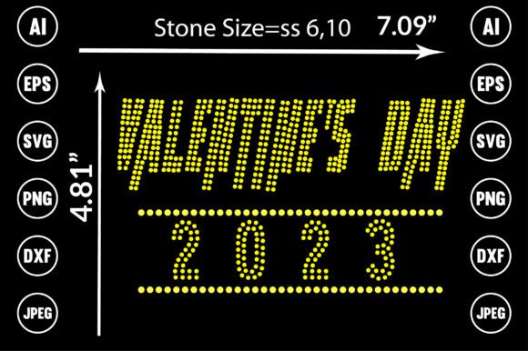 Valentines 2023 Rhinestone Design for T-Shirt Designs