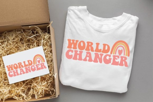 World Changer Valentine Groovy Svg T-Shirt Designs